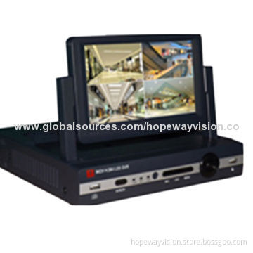7-inch LCD NVR, 4ch NVR HDMI output, 960H play back